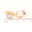Сережки Xuping M&L Колір 18K колечка «Фіаніти в обрамленні цирконію» фото №2 Сережки Xuping M&L Колір 18K колечка «Фіаніти в обрамленні цирконію» фото №2