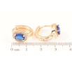 Сережки Xuping M&L Колір 18K колечка «Сині фіаніти в обрамленні цирконію» фото №2 Сережки Xuping M&L Колір 18K колечка «Сині фіаніти в обрамленні цирконію» фото №2
