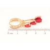Серьги Xuping M&L Цвет 18K подвески на колечках Изящные подвески с красными фианитами фото №2 Серьги Xuping M&L Цвет 18K подвески на колечках Изящные подвески с красными фианитами фото №2