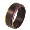 Кольцо Xuping TTM Stainless Steel Цвет Black+Хамелеон Верхняя часть вращается, шир. 8мм фото №2 Кольцо Xuping TTM Stainless Steel Цвет Black+Хамелеон Верхняя часть вращается, шир. 8мм фото №2