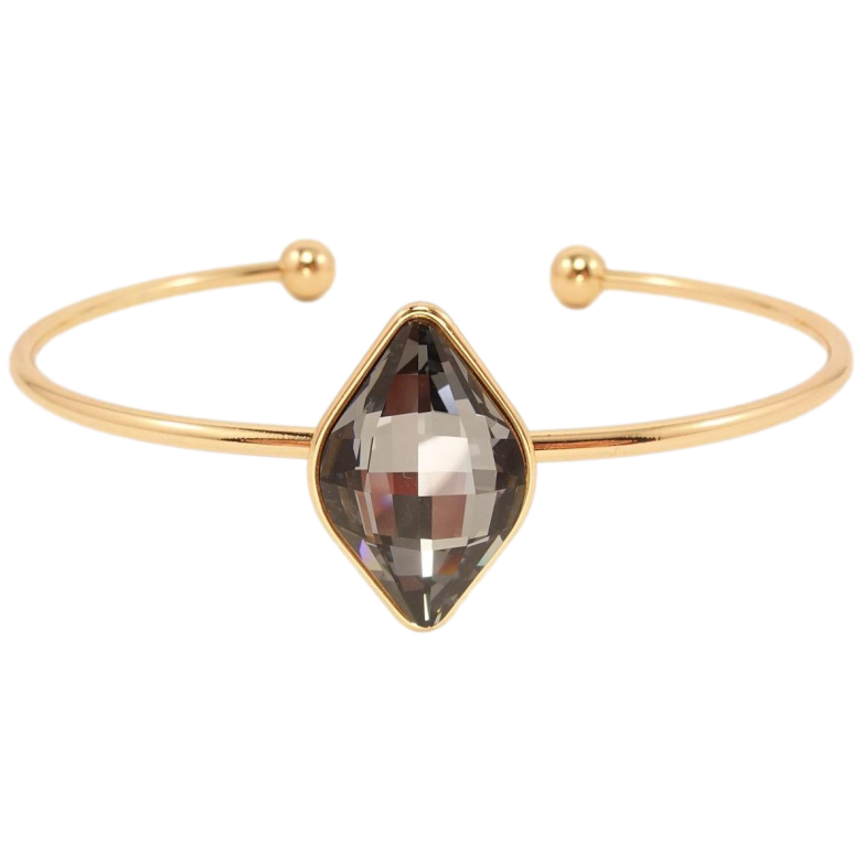 Браслет Xuping колір 18K із кристалами Swarovski Ромбовидний кристал Graphite ø 7 см фото №1 Браслет Xuping колір 18K із кристалами Swarovski Ромбовидний кристал Graphite ø 7 см фото №1