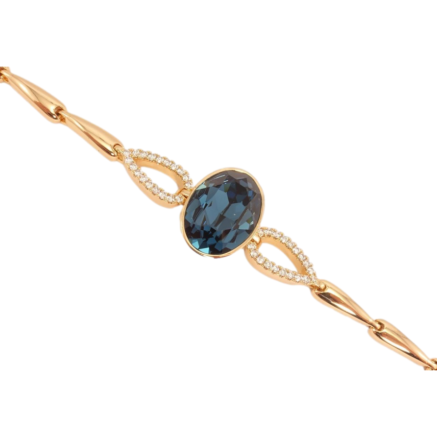 Браслет Xuping цвет 18K с кристаллами Swarovski Кристалл Montana доп. замок на два размера 16.5,19см фото №1 Браслет Xuping цвет 18K с кристаллами Swarovski Кристалл Montana доп. замок на два размера 16.5,19см фото №1