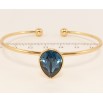 Браслет Xuping цвет 18K с кристаллами Swarovski Кристалл капелька Montana ø 6,5 см фото №2 Браслет Xuping цвет 18K с кристаллами Swarovski Кристалл капелька Montana ø 6,5 см фото №2