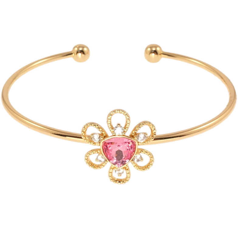 Браслет Xuping колір 18K з кр-ми Swarovski Квіточка з кристалом Rose ø 6см фото №5 Браслет Xuping колір 18K з кр-ми Swarovski Квіточка з кристалом Rose ø 6см фото №5