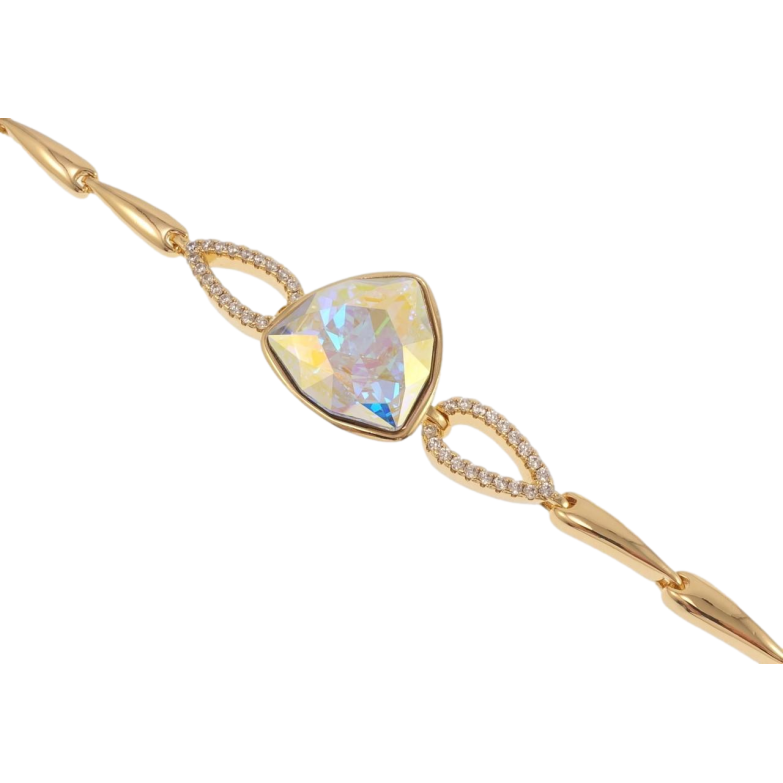 Браслет Xuping колір 18K з кр-ми Swarovski Кристал АВ довжина з дод. замком 17,19см х 5мм фото №14 Браслет Xuping колір 18K з кр-ми Swarovski Кристал АВ довжина з дод. замком 17,19см х 5мм фото №14
