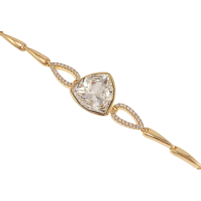 Браслет Xuping цвет 18K с кр-ми Swarovski Кристалл Clear длина с доп. замком 17,19см х 5мм фото №5