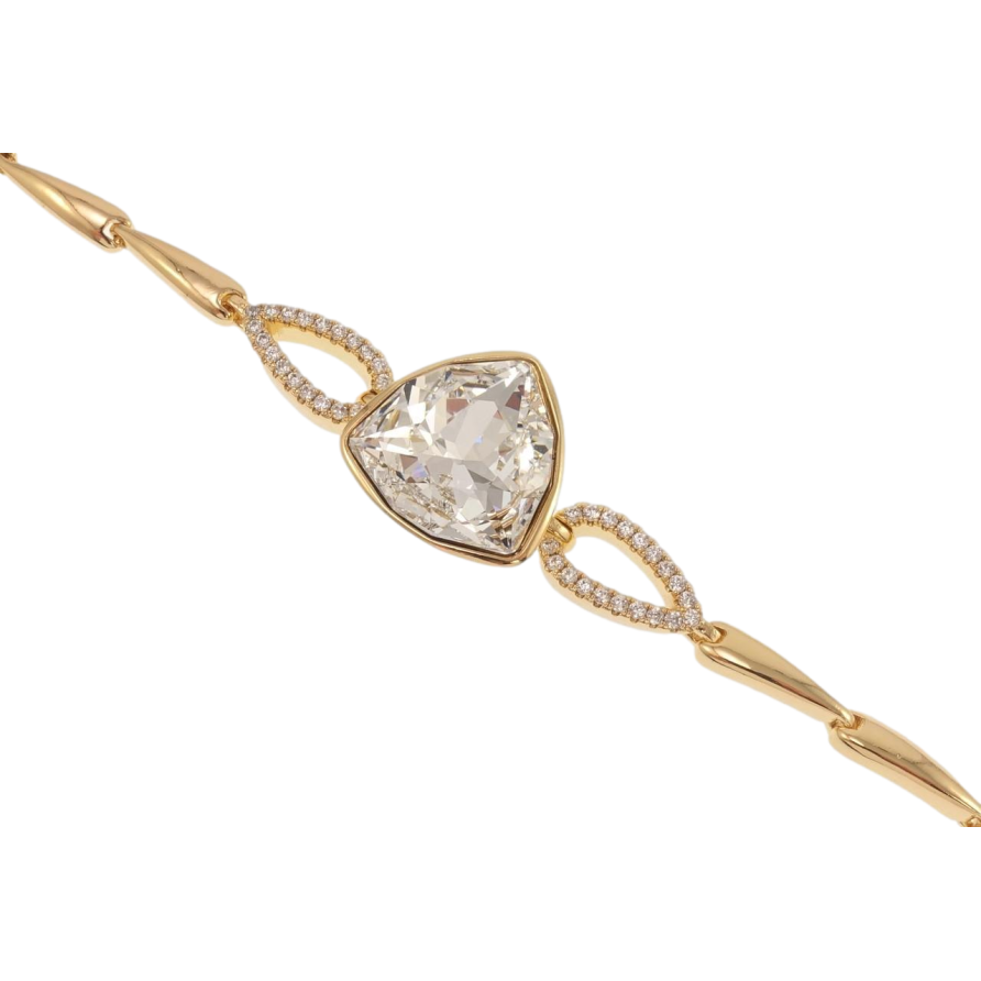 Браслет Xuping цвет 18K с кр-ми Swarovski Кристалл Clear длина с доп. замком 17,19см х 5мм фото №1