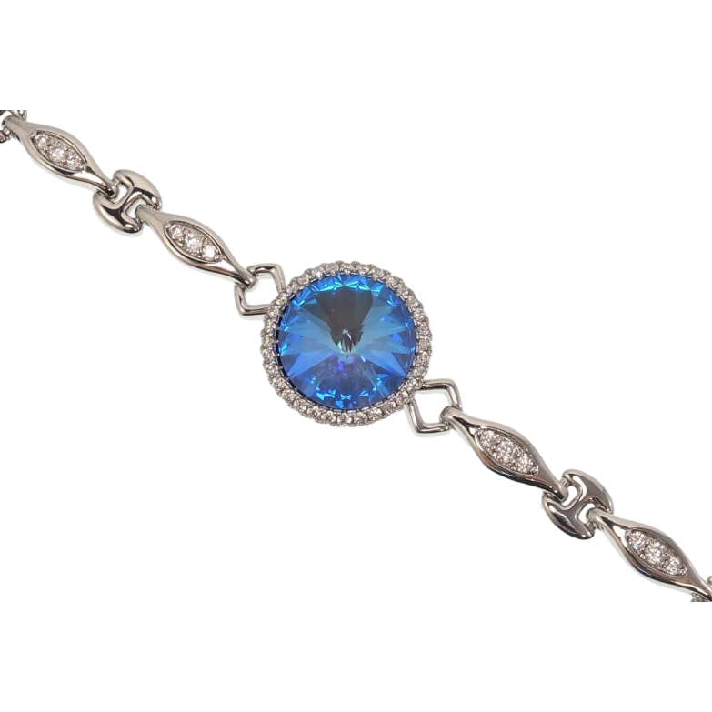 Браслет Xuping колір Родій з кр-ми Swarovski Кристал Ocean Delite ø 18мм довжина з доп.замком 17.5,20см х 5-7мм фото №13 Браслет Xuping колір Родій з кр-ми Swarovski Кристал Ocean Delite ø 18мм довжина з доп.замком 17.5,20см х 5-7мм фото №13