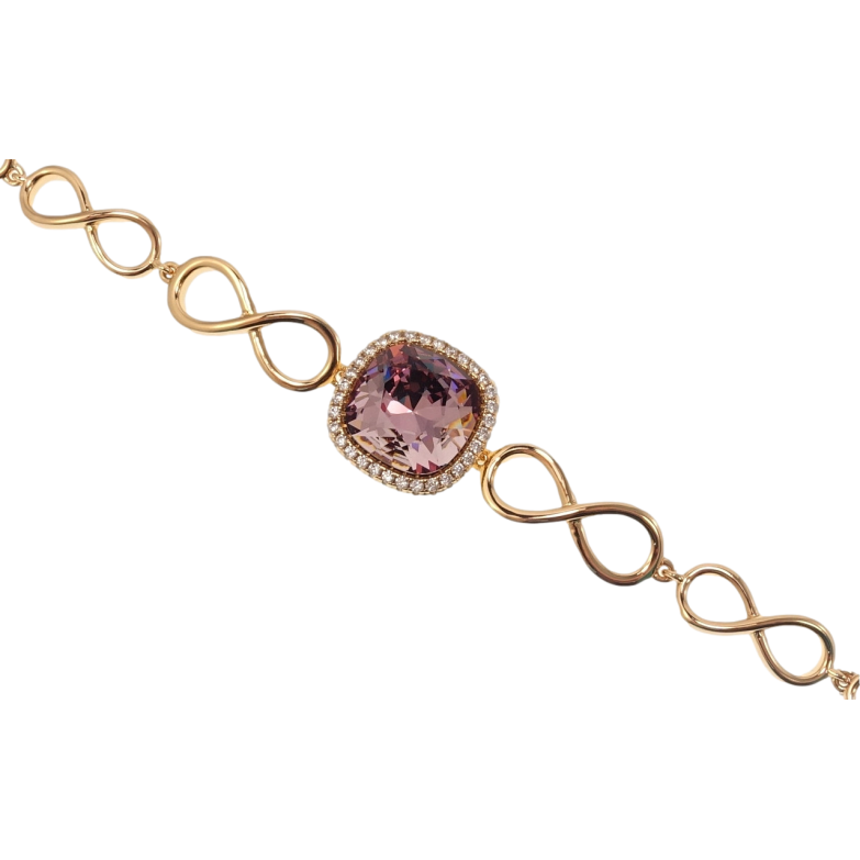 Браслет Xuping колір 18K з кр-ми Swarovski Кристал Amethyst довжина з доп.замком 17,19см фото №8