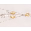 Набор Xuping цвет Родий с кр-ми Swarovski Серьги Кулон на цепочке Кристальные подвески Topaz длина 39-44см х фото №2