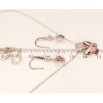 Набор Xuping цвет Родий с кр-ми Swarovski Серьги Кулон на цепочке Бабочки кристаллы Amethyst длина 40-45см х фото №2 Набор Xuping цвет Родий с кр-ми Swarovski Серьги Кулон на цепочке Бабочки кристаллы Amethyst длина 40-45см х фото №2