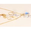 Набір Xuping колір 18K з кр-ми Swarovski Сережки Кулон на ланцюжку Райдужна Кристальна Квітка дл. 40-45см фото №2 Набір Xuping колір 18K з кр-ми Swarovski Сережки Кулон на ланцюжку Райдужна Кристальна Квітка дл. 40-45см фото №2