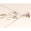 Набор Xuping цвет Родий с кр-ми Swarovski Серьги Кулон на цепочке Кристалл Vitrail Light дл. 40-45см х 1см фото №2