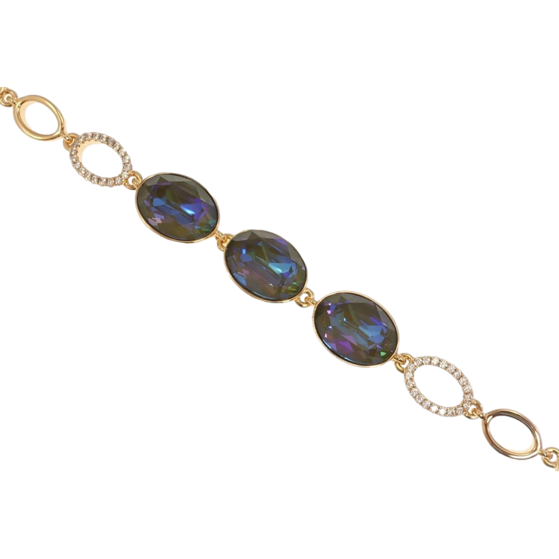 Браслет Xuping колір 18K з кр-ми Swarovski Три кристали Burgundy Delite довжина з доп.замком 17,19.5см фото №3 Браслет Xuping колір 18K з кр-ми Swarovski Три кристали Burgundy Delite довжина з доп.замком 17,19.5см фото №3