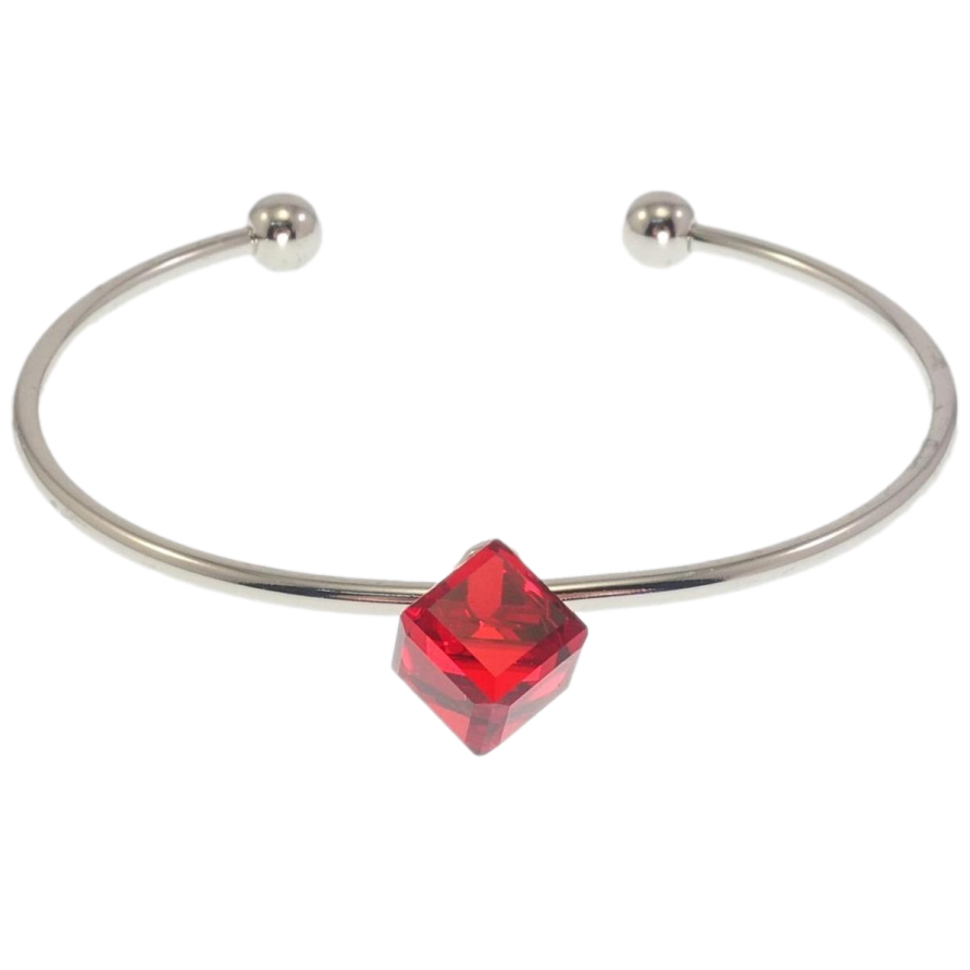 Браслет Xuping цвет Родий с кристаллами Swarovski Кристальный куб Siam ø 6,5см фото №1 Браслет Xuping цвет Родий с кристаллами Swarovski Кристальный куб Siam ø 6,5см фото №1