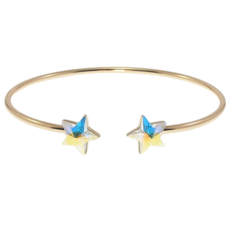 Браслет Xuping колір 18K з кр-ми Swarovski Кристальні зірочки АВ ø 6см фото №2