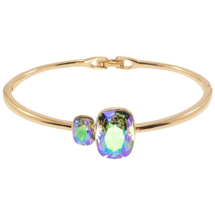 Браслет Xuping цвет 18K с кристаллами Swarovski Два кристалла Pacific Opal ø 6,5см фото №8 Браслет Xuping цвет 18K с кристаллами Swarovski Два кристалла Pacific Opal ø 6,5см фото №8
