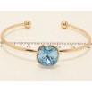 Браслет Xuping цвет 18K с кр-ми Swarovski Кристалл Aquamarine ø 6см фото №2 Браслет Xuping цвет 18K с кр-ми Swarovski Кристалл Aquamarine ø 6см фото №2