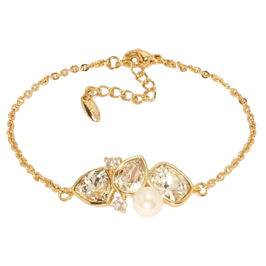 Браслет Xuping цвет 18K с кр-ми Swarovski Вставка с кристаллами Clear длина с доп.цепочкой 15-18см фото №1 Браслет Xuping цвет 18K с кр-ми Swarovski Вставка с кристаллами Clear длина с доп.цепочкой 15-18см фото №1