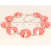 Браслет Xuping Родій із кристалами Swarovski Кристали Ріволі Колір Light Coral розмір 18-22,5см х 1,4см фото №3 Браслет Xuping Родій із кристалами Swarovski Кристали Ріволі Колір Light Coral розмір 18-22,5см х 1,4см фото №3