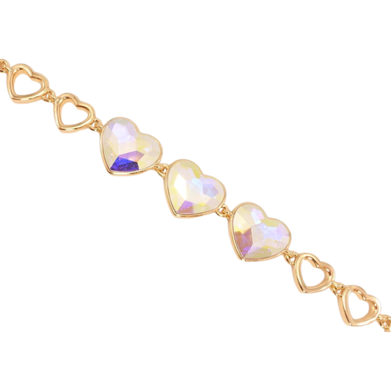 Браслет Xuping колір 18K із кристалами Swarovski Кристали Aurore Boreal дод. замок 17.5,19см х 9мм фото №6