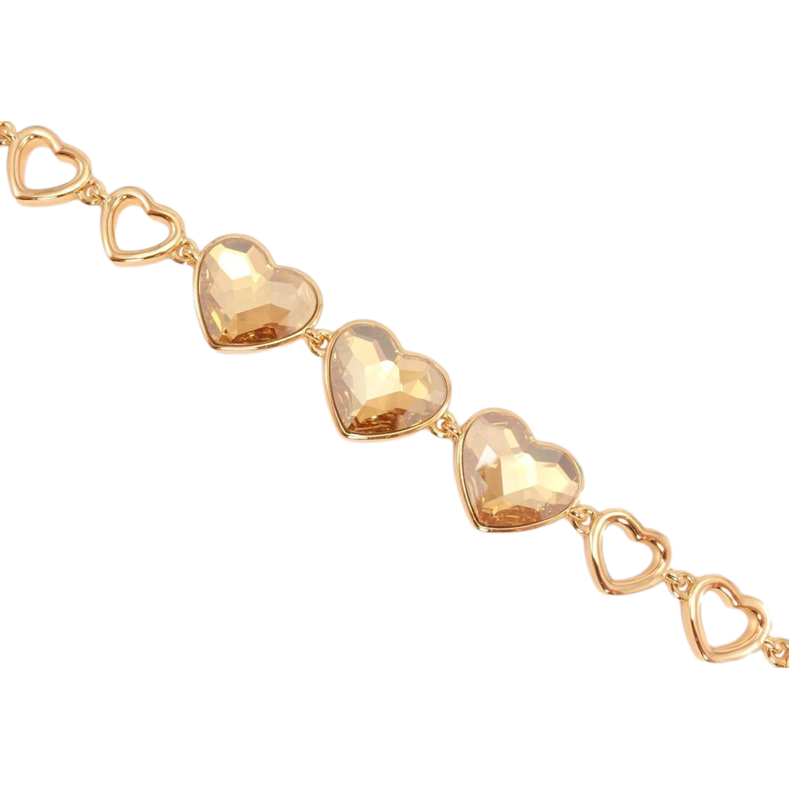 Браслет Xuping цвет 18K с кристаллами Swarovski Кристаллы Golden Shadow доп. замок 17.5,19см х 9мм фото №1 Браслет Xuping цвет 18K с кристаллами Swarovski Кристаллы Golden Shadow доп. замок 17.5,19см х 9мм фото №1