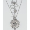 Подвеска на цепочке Xuping ТТМ Stainless Steel цвет Родий Колечко с узором, ø 20мм длинна 47-52см х 1мм фото №3 Подвеска на цепочке Xuping ТТМ Stainless Steel цвет Родий Колечко с узором, ø 20мм длинна 47-52см х 1мм фото №3