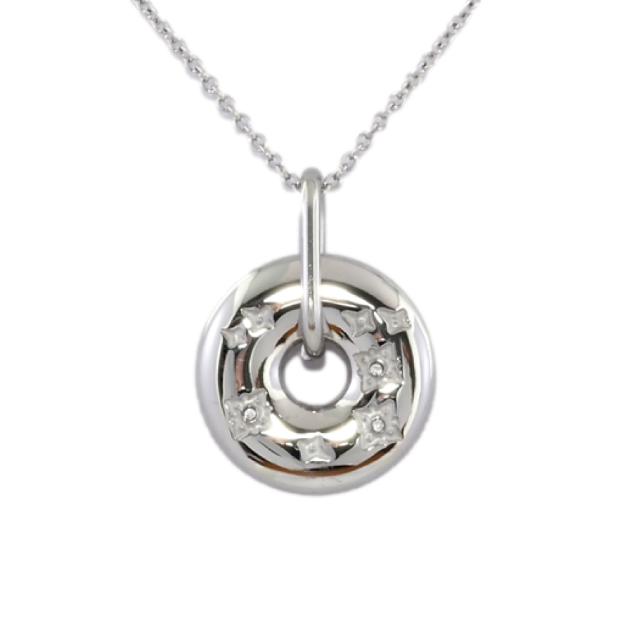Подвеска на цепочке Xuping ТТМ Stainless Steel цвет Родий Колечко с узором, ø 20мм длина 46-52см х 1.5мм фото №1 Подвеска на цепочке Xuping ТТМ Stainless Steel цвет Родий Колечко с узором, ø 20мм длина 46-52см х 1.5мм фото №1