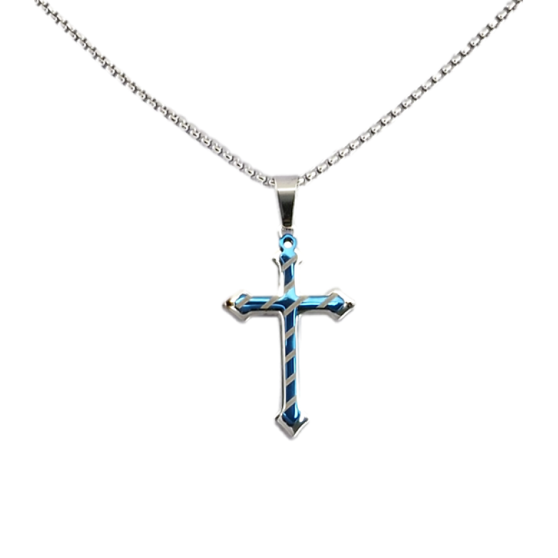 Підвіска на ланцюжку Xuping ТТМ Stainless Steel колір Родій Хрест довжина 46.5-51.5см х 2мм фото №2 Підвіска на ланцюжку Xuping ТТМ Stainless Steel колір Родій Хрест довжина 46.5-51.5см х 2мм фото №2
