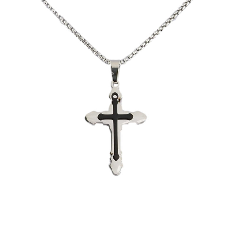 Подвеска на цепочке Xuping ТТМ Stainless Steel цвет Родий Крест длина 46-52см х 1.5мм фото №1 Подвеска на цепочке Xuping ТТМ Stainless Steel цвет Родий Крест длина 46-52см х 1.5мм фото №1