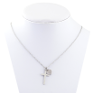 Подвеска на цепочке Xuping ТТМ Stainless Steel цвет Родий Крест с сердечком длина 46-51см х 1мм фото №2 Подвеска на цепочке Xuping ТТМ Stainless Steel цвет Родий Крест с сердечком длина 46-51см х 1мм фото №2
