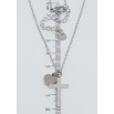 Подвеска на цепочке Xuping ТТМ Stainless Steel цвет Родий Крест с сердечком длина 46-51см х 1мм фото №3 Подвеска на цепочке Xuping ТТМ Stainless Steel цвет Родий Крест с сердечком длина 46-51см х 1мм фото №3
