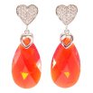 Серьги Xuping цвет Родий с кристаллами Swarovski пусеты "Сердце с кристальной подвеской Siam" фото №2 Серьги Xuping цвет Родий с кристаллами Swarovski пусеты "Сердце с кристальной подвеской Siam" фото №2