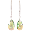 Сережки Xuping колір Родій з кристалами Swarovski пусети "Дуга кристальна з підвісками Luminous Green" фото №2 Сережки Xuping колір Родій з кристалами Swarovski пусети "Дуга кристальна з підвісками Luminous Green" фото №2