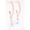 Сережки Xuping колір Родій з кристалами Swarovski пусети "Дуга кристальна з підвісками кристалічні квіти Shimmer" фото №2 Сережки Xuping колір Родій з кристалами Swarovski пусети "Дуга кристальна з підвісками кристалічні квіти Shimmer" фото №2