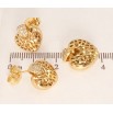 Набор Xuping Позолота 18K Серьги Кулон Сердечки с резным узором и цирконием фото №2 Набор Xuping Позолота 18K Серьги Кулон Сердечки с резным узором и цирконием фото №2