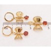 Набор Xuping Позолота 18K Серьги Кулон Бантики с красными кристаллами фото №2 Набор Xuping Позолота 18K Серьги Кулон Бантики с красными кристаллами фото №2