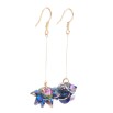 Сережки Xuping колір 18K з кристалами Swarovski французький замок Грони кристалів Capri Blue та Paradise Shine фото №2 Сережки Xuping колір 18K з кристалами Swarovski французький замок Грони кристалів Capri Blue та Paradise Shine фото №2