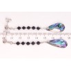 Сережки Xuping колір Родій з кристалами Swarovski пусети Чорні намистини з кристалами Paradise Shine фото №2 Сережки Xuping колір Родій з кристалами Swarovski пусети Чорні намистини з кристалами Paradise Shine фото №2