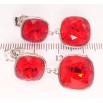 Сережки Xuping колір Родій з кристалами Swarovski пусети Кристали ограновування подушечка Light Siam фото №2 Сережки Xuping колір Родій з кристалами Swarovski пусети Кристали ограновування подушечка Light Siam фото №2
