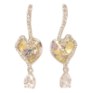Сережки Xuping колір Родій з кристалами Swarovski пусети "Романтика із кристалом Sunshine Delite" фото №2