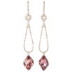 Серьги Xuping цвет Родий с кристаллами Swarovski французский замок "Цепочка с кристаллом Amethyst" фото №2 Серьги Xuping цвет Родий с кристаллами Swarovski французский замок "Цепочка с кристаллом Amethyst" фото №2