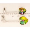Серьги Xuping цвет Родий с кристаллами Swarovski пусеты Подвески с дорожкой и кристаллом Vitrail Medium фото №2