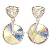 Сережки Xuping колір Родій з кристалами Swarovski пусети «Підвіски з кристалами Clear і АВ» фото №2 Сережки Xuping колір Родій з кристалами Swarovski пусети «Підвіски з кристалами Clear і АВ» фото №2