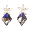 Серьги Xuping цвет Родий с кристаллами Swarovski пусеты "Кристальный цветок с кристаллом Bermuda Blue" фото №2 Серьги Xuping цвет Родий с кристаллами Swarovski пусеты "Кристальный цветок с кристаллом Bermuda Blue" фото №2