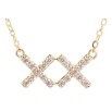 Подвеска на цепочке Xuping Позолота 18K Два крестика с цирконием длина 42,5-46,5см х 2мм фото №3 Подвеска на цепочке Xuping Позолота 18K Два крестика с цирконием длина 42,5-46,5см х 2мм фото №3