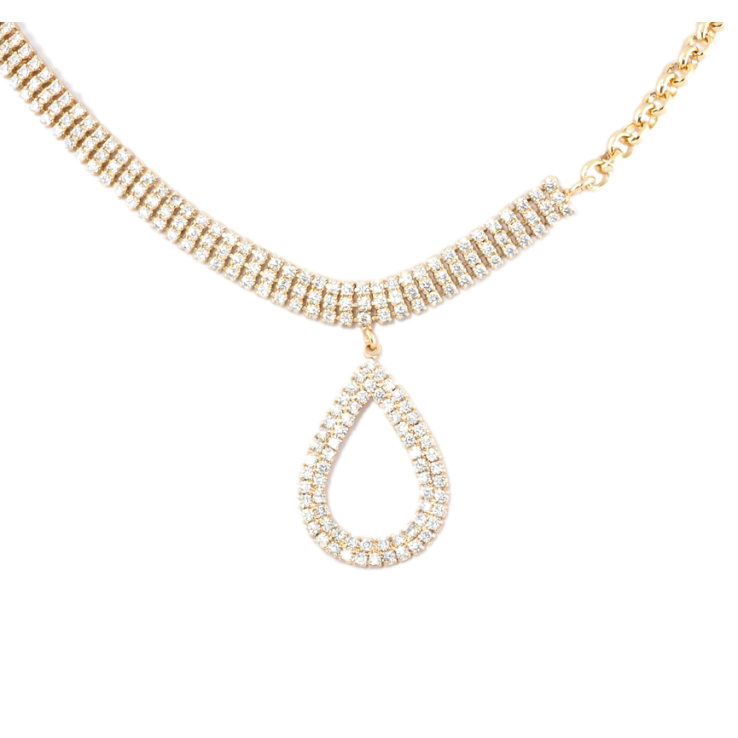 Колье Xuping Позолота 18K Кристальный блеск длина 40-44см х 4-6мм фото №19