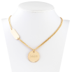 Кулон на ланцюжку Xuping Позолота 18K Медальйон з написом Hope, ø 23мм довжина 39-44см х 3мм фото №2