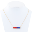 Подвеска на цепочке Xuping Позолота 18K Красно-синий кристалл длина 47-50см х 1мм фото №2 Подвеска на цепочке Xuping Позолота 18K Красно-синий кристалл длина 47-50см х 1мм фото №2