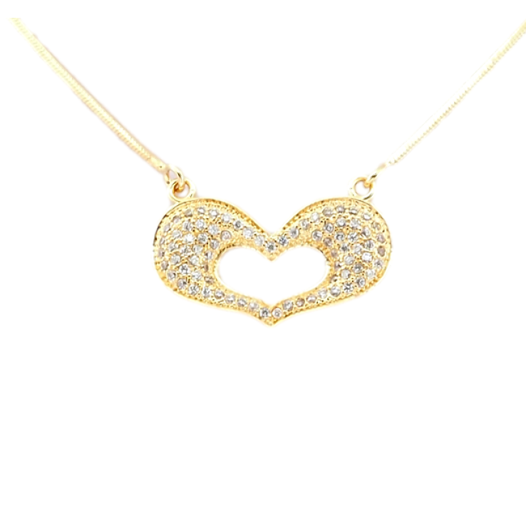 Подвеска на цепочке Xuping Позолота 18K Сердце с инкрустацией цирконием длина 46,5-52см х 1мм фото №13